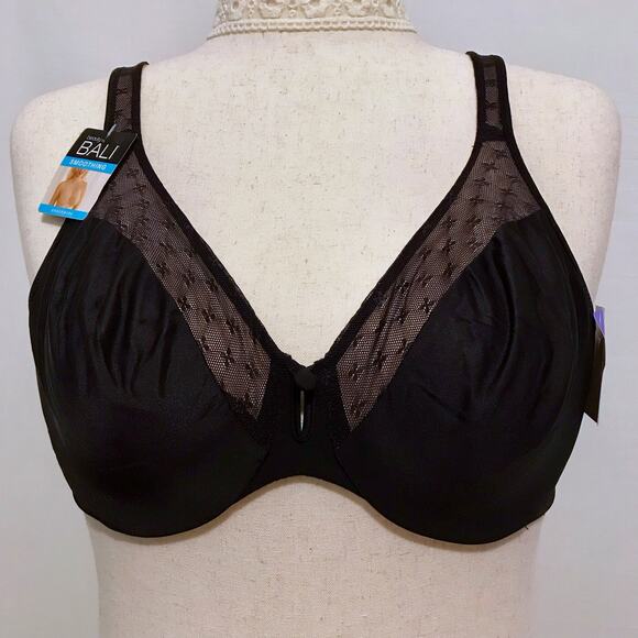 Bali NWT Smoothing Black Bra Women 40C - Picture 2 of 11